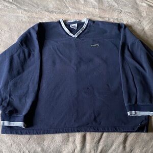 Speedo Navy V-Neck Sweater with Light Gray Trim